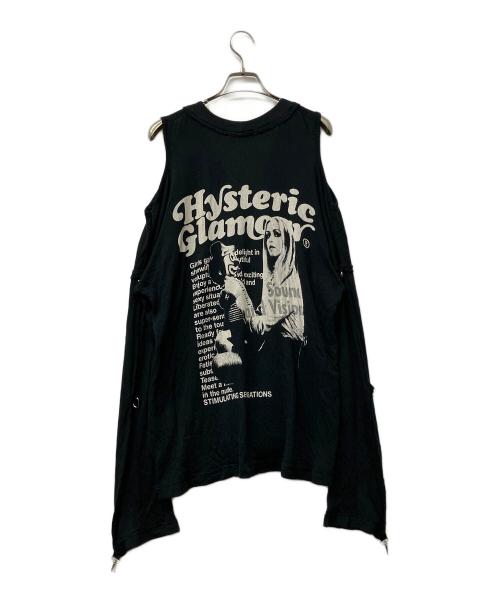 Hysteric Glamour（ヒステリックグラマー）Hysteric Glamour (ヒステリックグラマー) ジップカーディガン　PROBLEM CHILD オーバーサイズカーディガン ブラック サイズ:FREEの古着・服飾アイテム