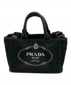 PRADAプラダ）の古着「カナパキャンバストートバッグ 2wayトートバッグ 1BG642」｜ブラック