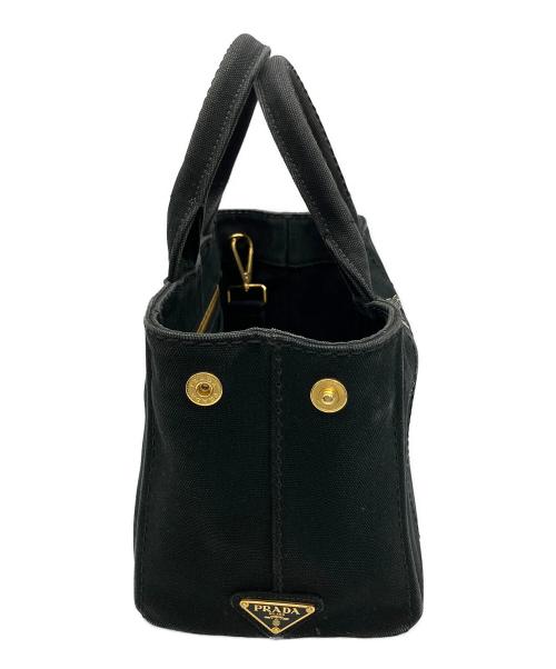 PRADA（プラダ）PRADA (プラダ) カナパキャンバストートバッグ 2wayトートバッグ 1BG642 ブラックの古着・服飾アイテム