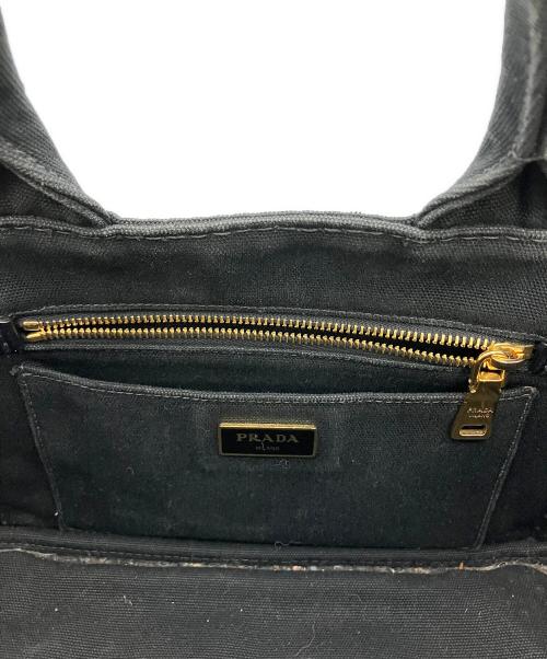 PRADA（プラダ）PRADA (プラダ) カナパキャンバストートバッグ 2wayトートバッグ 1BG642 ブラックの古着・服飾アイテム