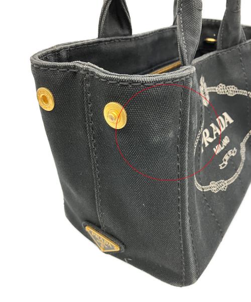 PRADA（プラダ）PRADA (プラダ) カナパキャンバストートバッグ 2wayトートバッグ 1BG642 ブラックの古着・服飾アイテム