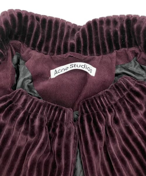 Acne studios（アクネ ストゥディオズ）Acne studios (アクネ ストゥディオズ) ジャケット コーデュロイボンバージャケット バーガンディー サイズ:46の古着・服飾アイテム