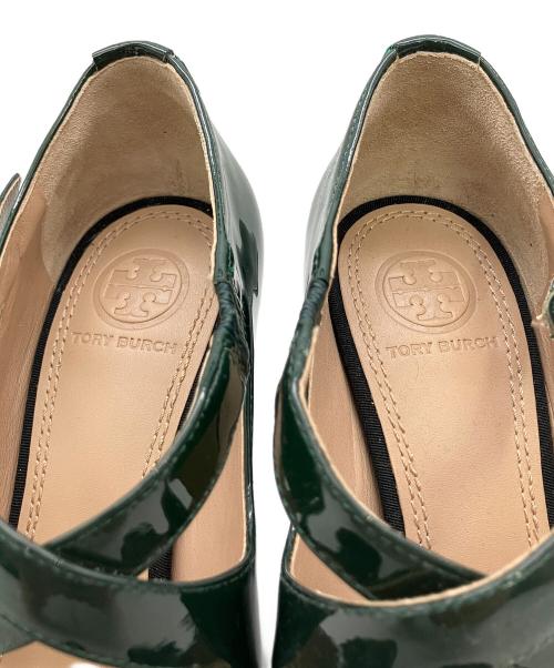 TORY BURCH（トリーバーチ）TORY BURCH (トリーバーチ) ハイヒールパンプス グリーン×ネイビー サイズ:6 1/2 Mの古着・服飾アイテム