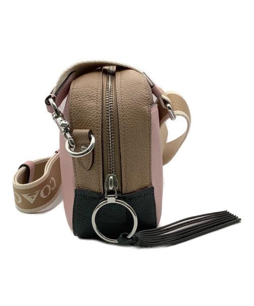 COACH（コーチ）COACH (コーチ) ショルダーバッグ シグネチャー ピンク×ブラウンの古着・服飾アイテム