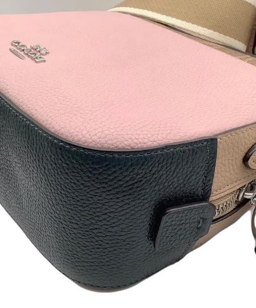 COACH（コーチ）COACH (コーチ) ショルダーバッグ シグネチャー ピンク×ブラウンの古着・服飾アイテム