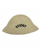 stussyステューシー）の古着「WAFFLE KNIT BUCKET HAT」｜ベージュ