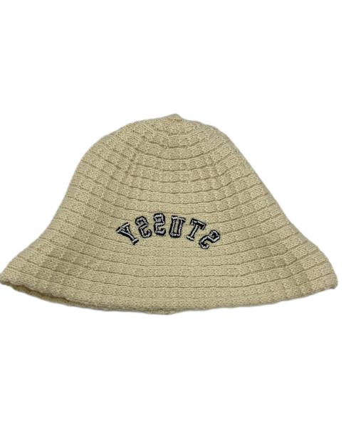 stussy（ステューシー）stussy (ステューシー) WAFFLE KNIT BUCKET HAT ベージュ 未使用品の古着・服飾アイテム