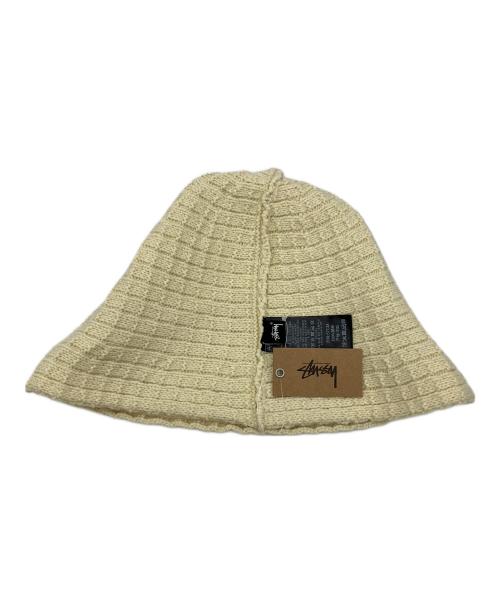 stussy（ステューシー）stussy (ステューシー) WAFFLE KNIT BUCKET HAT ベージュ 未使用品の古着・服飾アイテム