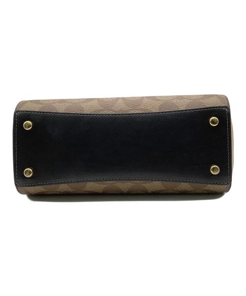 COACH（コーチ）COACH (コーチ) 2WAYバッグ モーガントップトップハンドルサッチェル・カラーブロックシグネチャーキャンバス ベージュの古着・服飾アイテム