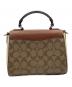 COACH (コーチ) 2WAYバッグ モーガントップトップハンドルサッチェル・カラーブロックシグネチャーキャンバス ベージュ：16000円
