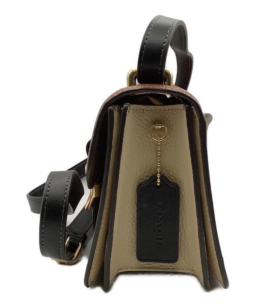 COACH（コーチ）COACH (コーチ) ショルダーバッグ モーガン スクエア クロスボディ・カラーブロック シグネチャーキャンバス ブラウンの古着・服飾アイテム