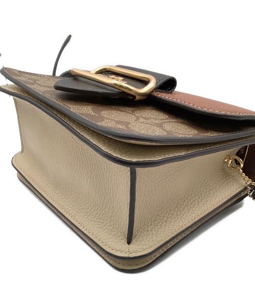 COACH（コーチ）COACH (コーチ) ショルダーバッグ モーガン スクエア クロスボディ・カラーブロック シグネチャーキャンバス ブラウンの古着・服飾アイテム