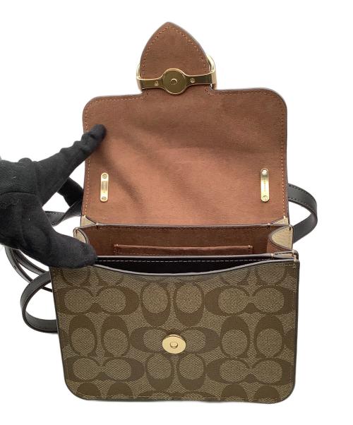 COACH（コーチ）COACH (コーチ) ショルダーバッグ モーガン スクエア クロスボディ・カラーブロック シグネチャーキャンバス ブラウンの古着・服飾アイテム