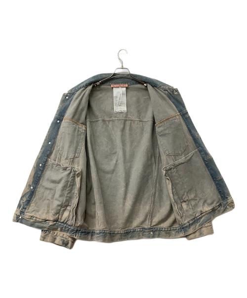 Acne studios（アクネ ストゥディオズ）Acne studios (アクネ ストゥディオズ) デニムジャケット ブルー×ブラウン サイズ:Mの古着・服飾アイテム