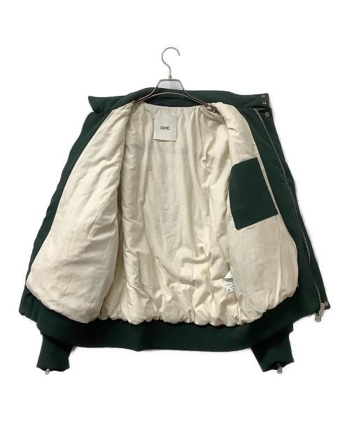 OAMC（オーエーエムシー）OAMC (オーエーエムシー) 中綿ジャケット TAOS BOMBER JACKET グリーン×ベージュ サイズ:Lの古着・服飾アイテム