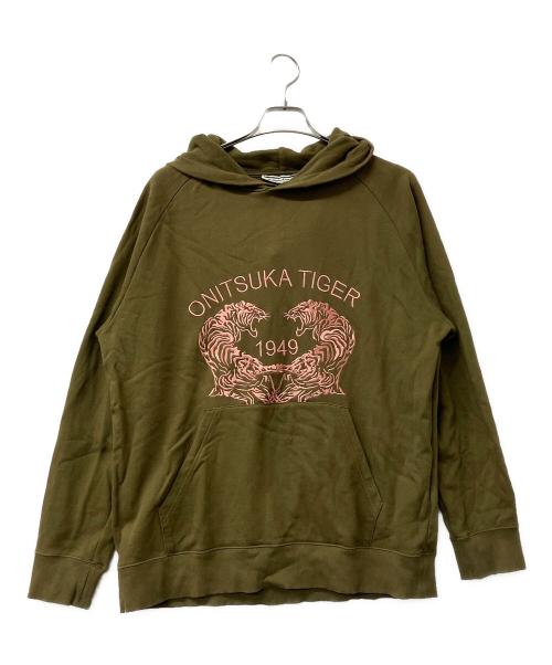 Onitsuka Tiger（オニツカタイガー）Onitsuka Tiger (オニツカタイガー) オ二ツタカイガー　パーカー オリーブ サイズ:Mの古着・服飾アイテム