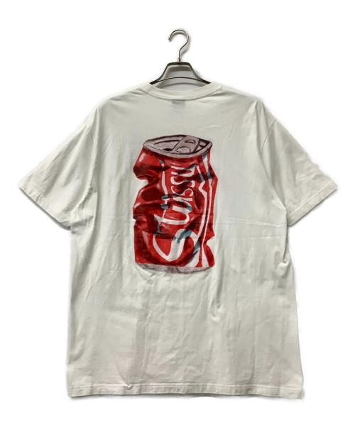 stussy（ステューシー）stussy (ステューシー) 半袖カットソー SODA CAN TEE ホワイト サイズ:XLの古着・服飾アイテム