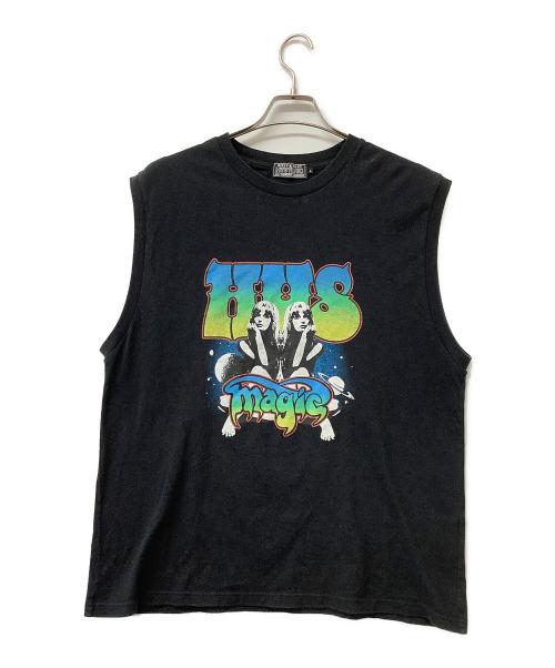 Hysteric Glamour（ヒステリックグラマー）Hysteric Glamour (ヒステリックグラマー) ノースリーブカットソー THE MAJOR WORLD TOUR ブラック サイズ:Lの古着・服飾アイテム