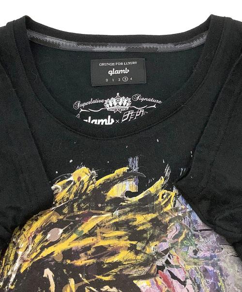 glamb（グラム）glamb (グラム) ジョジョの奇妙な冒険 (ジョジョノキミョウナボウケン) 半袖カットソー DIO Tシャツ ブラック サイズ:3の古着・服飾アイテム