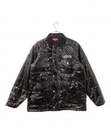 SUPREME（シュプリーム）の古着「Quilted Patent Vinyl Work Jacket」｜ブラック