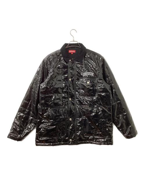SUPREME（シュプリーム）SUPREME (シュプリーム) Quilted Patent Vinyl Work Jacket ブラック サイズ:Lの古着・服飾アイテム