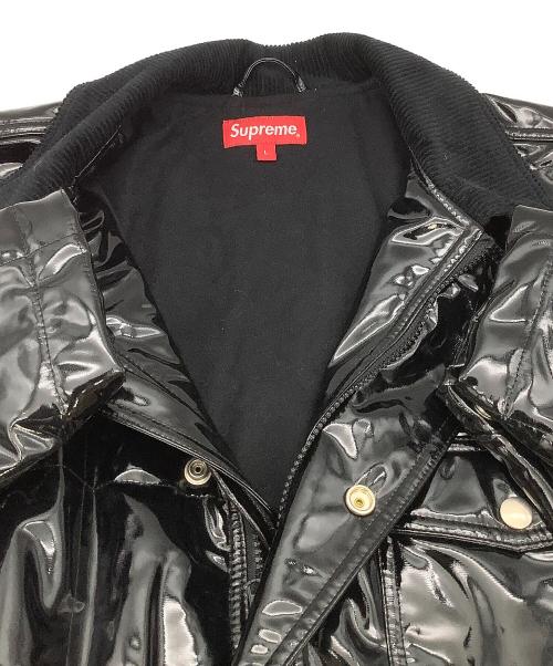 SUPREME（シュプリーム）SUPREME (シュプリーム) Quilted Patent Vinyl Work Jacket ブラック サイズ:Lの古着・服飾アイテム