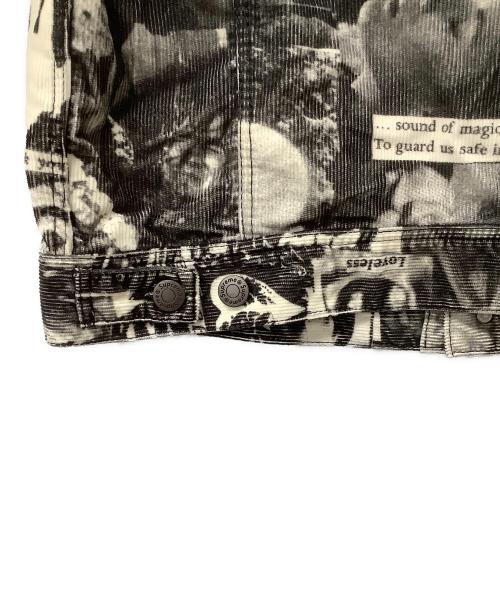 SUPREME（シュプリーム）SUPREME (シュプリーム) Vibrations Corduroy Trucker Jacket　総柄 ホワイト×ブラック サイズ:Sの古着・服飾アイテム