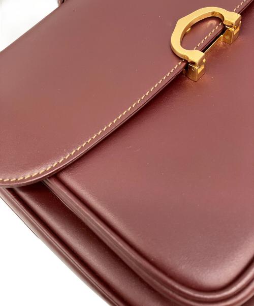 Cartier（カルティエ）Cartier (カルティエ) フラップ式ショルダーバッグ マストライン ボルドーの古着・服飾アイテム