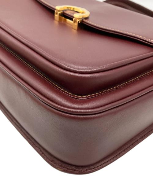 Cartier（カルティエ）Cartier (カルティエ) フラップ式ショルダーバッグ マストライン ボルドーの古着・服飾アイテム