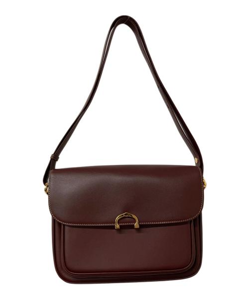 Cartier（カルティエ）Cartier (カルティエ) フラップ式ショルダーバッグ マストライン ボルドーの古着・服飾アイテム