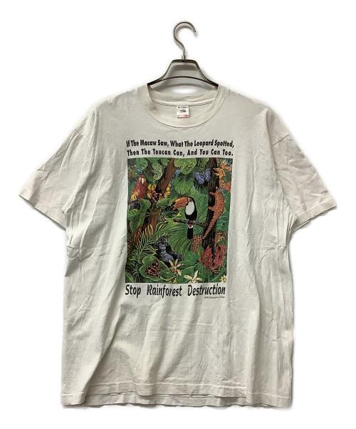 FRUIT OF THE LOOM（フルーツオブザルーム）FRUIT OF THE LOOM (フルーツオブザルーム) 90`s半袖カットソー Human-i-Tees ホワイト サイズ:XLの古着・服飾アイテム