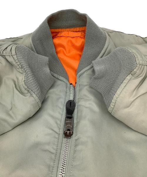 US ARMY（ユーエスアーミー）US ARMY (ユーエスアーミー) MA-1ジャケット フライトジャケット グリーン サイズ:LARGEの古着・服飾アイテム