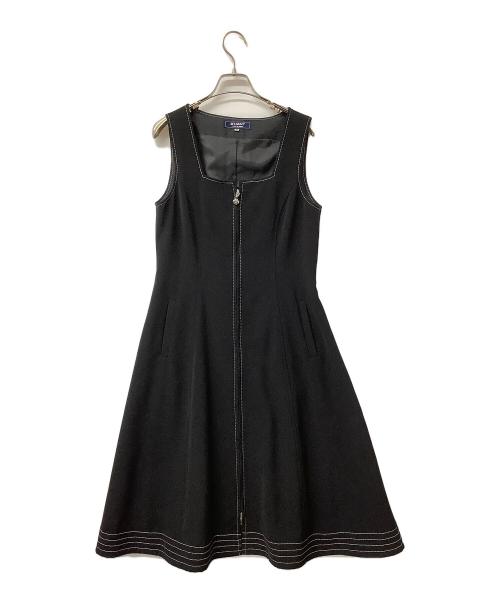 M'S GRACY（エムズグレイシー）M'S GRACY (エムズグレイシー) 半袖ワンピース フロントジップアップ ジャンパースカート ブラック サイズ:38の古着・服飾アイテム