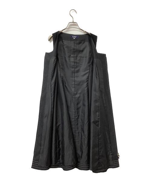 M'S GRACY（エムズグレイシー）M'S GRACY (エムズグレイシー) 半袖ワンピース フロントジップアップ ジャンパースカート ブラック サイズ:38の古着・服飾アイテム