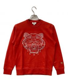 KENZO（ケンゾー）の古着「クルーネックスウェット タイガーヘッドデザイン」｜オレンジ