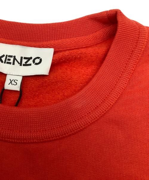 KENZO（ケンゾー）KENZO (ケンゾー) クルーネックスウェット タイガーヘッドデザイン オレンジ サイズ:XSの古着・服飾アイテム