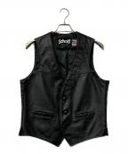 Schottショット）の古着「レザーベスト　MADE　IN　USA」｜ブラック