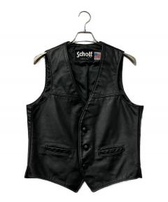 中古・古着通販】Schott (ショット) 193V レザーベスト ブラック