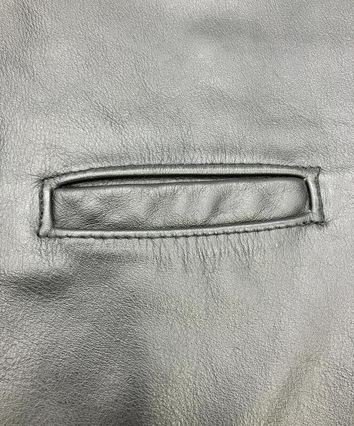 Schott（ショット）Schott (ショット) レザーベスト　MADE　IN　USA ブラック サイズ:Mの古着・服飾アイテム