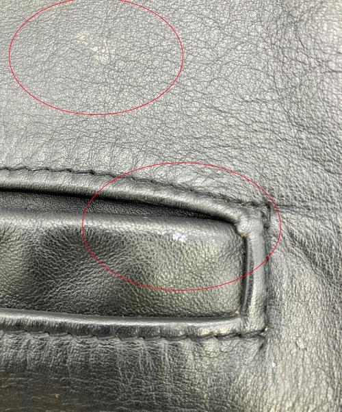 Schott（ショット）Schott (ショット) レザーベスト　MADE　IN　USA ブラック サイズ:Mの古着・服飾アイテム