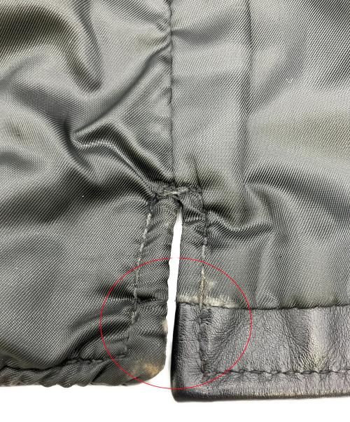 Schott（ショット）Schott (ショット) レザーベスト　MADE　IN　USA ブラック サイズ:Mの古着・服飾アイテム