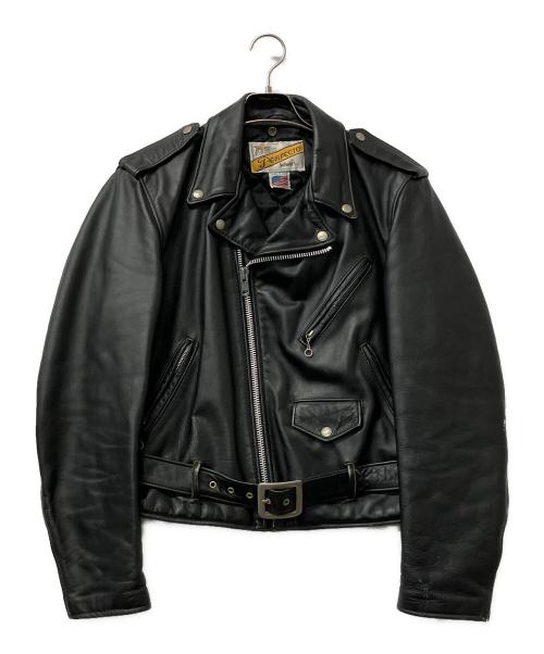 Schott（ショット）Schott (ショット) レザージャケット ブラック サイズ:Lの古着・服飾アイテム