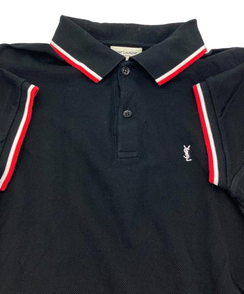 Saint Laurent Paris（サンローランパリ）Saint Laurent Paris (サンローランパリ) ハンソデポロシャツ ブラック サイズ:xsの古着・服飾アイテム