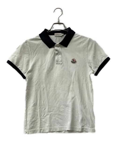 MONCLER（モンクレール）MONCLER (モンクレール) 半袖ポロシャツ ホワイト サイズ:XSの古着・服飾アイテム