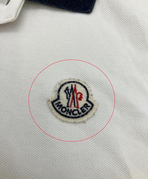 MONCLER（モンクレール）MONCLER (モンクレール) 半袖ポロシャツ ホワイト サイズ:XSの古着・服飾アイテム
