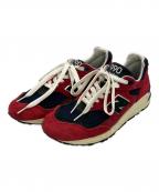NEW BALANCEニューバランス）の古着「ローカットスニーカー 990v2」｜レッド×ネイビー