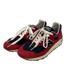 NEW BALANCE（ニューバランス）の古着「ローカットスニーカー 990v2」｜レッド×ネイビー