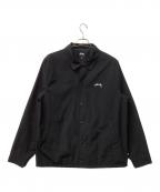stussyステューシー）の古着「コーチジャケット」｜ブラック
