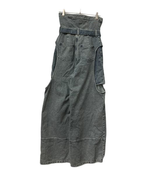 mideal（マイディール）mideal (マイディール) カットアウトデニムワイドパンツ インディゴ サイズ:Mの古着・服飾アイテム