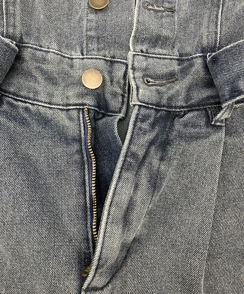 mideal（マイディール）mideal (マイディール) カットアウトデニムワイドパンツ インディゴ サイズ:Mの古着・服飾アイテム